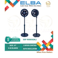 ELBA 8" 5 BLADES STAND FAN - ESF-R0803(BL)