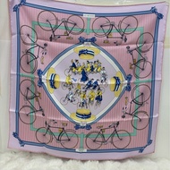 Hermes 愛馬仕 自行車圖案真絲絲巾 70*70cm 全新