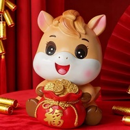 [SG] Piggy Bank - Golden Fortune Zodiac Pony Piggy Bank Horse Piggy Bank Money Box Coins Bank Saving