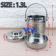 Stainless Steel Lunch Box/Thermal Flask/Thermos Hot Flask/Food Warmer with Handle 1.3L&1.5L