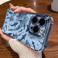 Ocean Shark Whales Summer Cellphone Case For Samsung S26 Ultra S25 S24 S23 Plus S25 FE A57 A37 A27 A