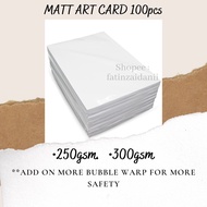 100pcs A4 MATT ART CARD 250GSM 300GSM