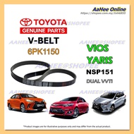 VIOS YARIS 1.5 NSP151 Fan Belt 90916-T2039 6PK1150 V-Ribbed Original MITSUBOSHI EPDM | TOYOTA Genuin