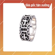 Unisex ring Chrome Heart cros silver plated 925.h