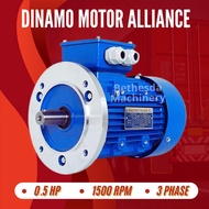 Dinamo Motor 0.5HP 0.37KW Dinamo 0.5 HP Dinamo Motor Alliance 0.5HP 1500RPM 3Phase B5