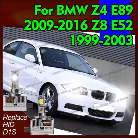 2Pcs HID To LED D1S D1R Headlight Bulbs 50000LM For BMW Z4 E89 2009 2010-2016 For BMW Z8 E52 1999-20