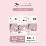 [NEW FORMULATION] Applecrumby® AirPlus Tape Diapers (Mega, 4 packs)