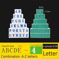 Paket Stempel Kayu Estetik Set Stempel Angka dan Huruf Vintage Perlengkapan kantor dan sekolah