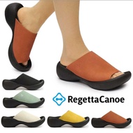 Regetta Canoe CJEG5253 Women's Sandals, Tsukkake Cover, Mat, Logo, Egg Heel, Flat, Easy to Walk, Eas