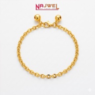 Nuri Glass Titanium Premium Anti-Rust Chain Bracelet Daily Accessories for Baby Girls