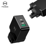 Mcdodo UK Adapter USB A+C Charger 30W Super Fast charging QC/ SCP /FCP /AFC For iPhone 13 12 11 Pro PD 30W/Android HUAWEI Mate 20 30 Pro P 30 40 Pro 5A Super Fast charging