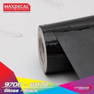 Choice - Maxdecal 9700 - G070 Black Gloss Premium Car Wrap Sticker [Meter]