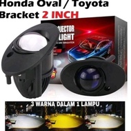 New biled 3warna foglamp 2in bluelens honda oval brio mobilio hrv jazz old