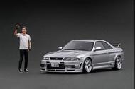 Ignition Models 1/18 IG2251 Nismo R33 GT-R 400R Silver With Mr. Matsuda