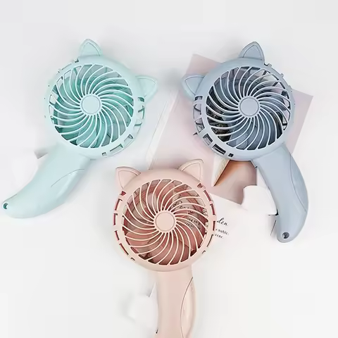 Portable Handheld Fan Hand Pressure Fan Mini Portable Fan Without Battery Household Cute Fan Cooling
