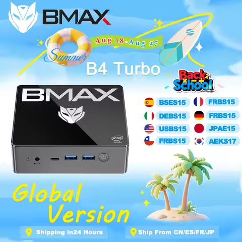 MaxMini B4 Turbo, Windows 11, Intel 13th Gen N150, 16GB, DDR4, 512GB, SSD, Turbo Frequency 3.6GHz Wi