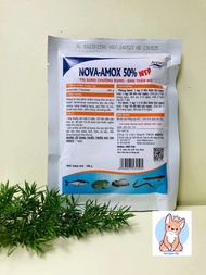 Giúp hết bệnh trên cá ếch lươn - xuất huyết phình bụng. Nova Amox 50%.