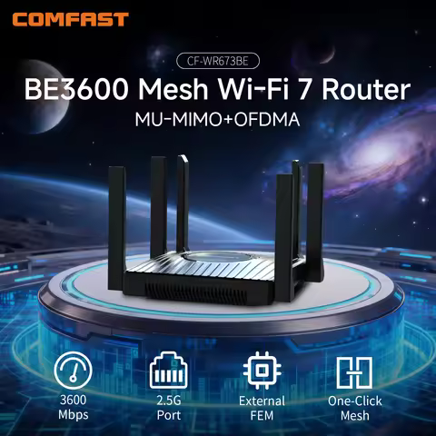 Comfast BE3600 Router WiFi7 Mesh Long Range Wireless Router 2.4&5.8Ghz WAN LAN Wi-Fi7 Mesh Wifi Rang