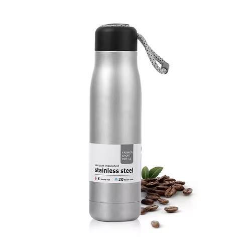 Water Bottle with Portable Lid Thermos Vacuum Insulated Stainless Steel Reusable Leak Proof Vacuum F