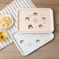 櫻桃小丸子美耐皿長形托盤-正版 長方形 點心盤 水果盤 盤子餐具