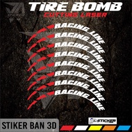 Tire Sticker / Tire Font / Tire Bomb / 3D Racing Line JP-14 Tire Sticker