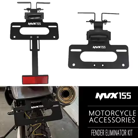 For YAMAHA NVX155 AEROX155 AEROX NVX 155 2017-2024 Motorcycle License Plate Holder with LED Light Un
