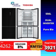 Toshiba Multi Door Refrigerator DUAL Inverter 556L GR-RF610WE / Hitachi 4 Doors Inverter Refrigerator 466L HR4N7522DSXMY