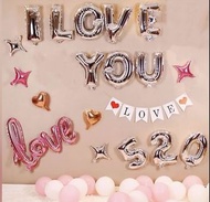 Staycation氣球 可即日🚇交收/sf 氣球佈置 I love u anniversary balloon decoration 拍拖 結婚 周年紀念日 氣球 汽球 佈置