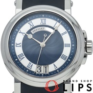 寶璣 Marine II 大日曆腕錶 39毫米 藍色 5817ST/Y2/5V8 附錶盒、保固卡、不鏽鋼/橡膠錶帶、男士腕錶、藍色、拋光、成色極佳 [二手]