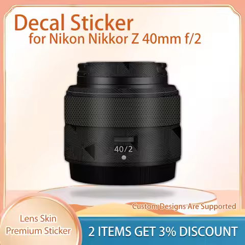 Z 40mmf2 Skin Wrap Covered Decal Skin Z40F2 Protective Film Cover Film for Nikon Nikkor Z 40mm f/2 L