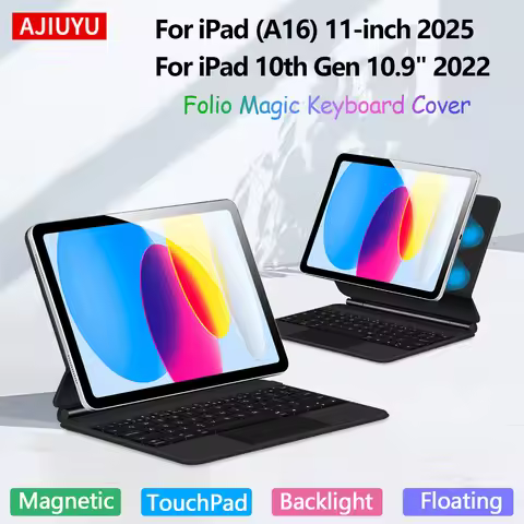 Magic Keyboard Folio for iPad (A16) 11 Inch 2025 Magnetic Smart Cover For iPad 10 10th 11th Generati