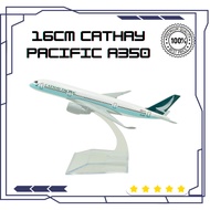 16cm Cathay Pacific Airbus A350 Airplane Scale 1:400 Metal Aircraft Replica Diecast Collectible Disp