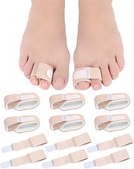 12 Pack Fabric Hammer Toe Correctors, Reusable Toe Buddy Wrap Protective Broken Toe Wraps, Hammertoe