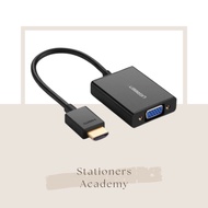 HDMI To VGA+3.5mm Audio With Power Port Converter BLACK (MM102) 25CM