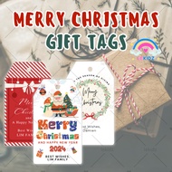 12PCS Personalised Xmas Gift Tag Hang Label Custom Party Favor Goodie Bag Christmas Day