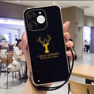 Soft Case Itel A80 Silicone Softcase Plating Deer