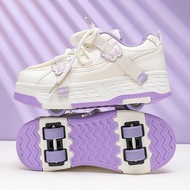 Ultra-Light 4-Wheel Detachable Roller Skates for Kids Outdoor Casual Sneakers for Boys & Girls Sport