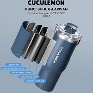 TERMOS Cuculemon Drinking Bottle 890Ml Stainless Steel Thermos Straw Bottle Coffee Thermos Coffee Bo