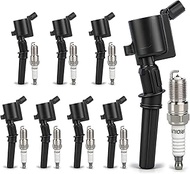 DG508 Ignition Coil & SP479 Double Iridium Spark Plug Compatible with F150 F250 F350 E150 E250 E350 