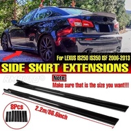 High Quality 2.2m Side Skirts Extension Rocker Splitters Diffuser Winglet Wings For LEXUS IS250 IS35