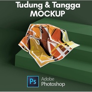 Tudung & Tangga Mockup I PSD I Photoshop I Template Photoshop