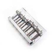 6 String Bass Guitar Bridge Thickened Saddle Bridge Pull String Plate for 6 String Electric Bass (Si