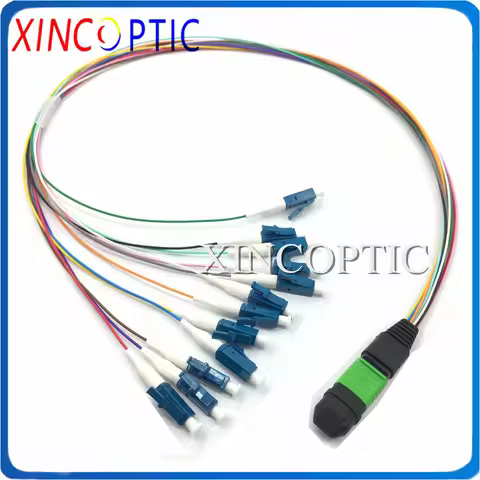1.5M 12C/12Fibers MPOAPC Female to Duplex 6*LC ST FC SCUPC Harness Trunk 12Cores MPO F Fan-out Fiber