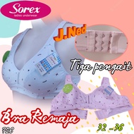 J726 Sorex Bra for Teenagers Step 3 Thin Foam No Wire Cup A Size 32 - 36 Three Hooks