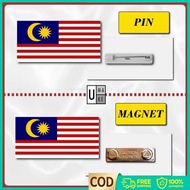 【Free Shipping】Bendera Malaysia Epoxy Untuk Pelajar Sekolah Pin Bendera Malaysia / Magnet IC Malaysi