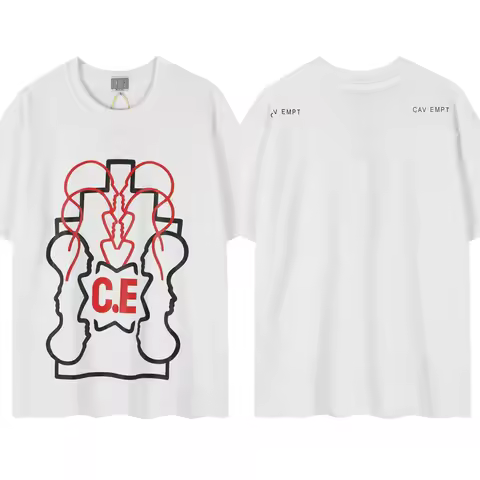 White Cav Empt T-Shirt Men Women Casual CAVEMPT T Shirt Oversized Cotton Tee