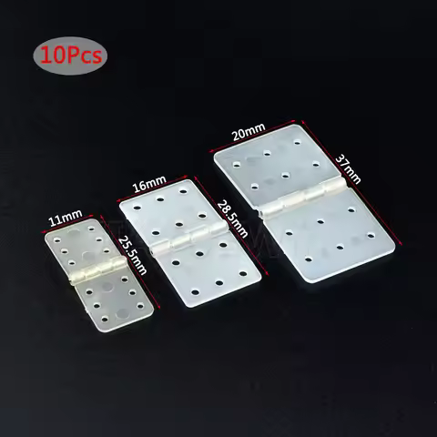 10Pcs White Nylon 11x25.5mm/16x28.5mm/20x37mm Pinned Hinge for RC Airplane Aileron Connection Toys D