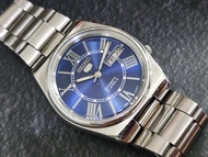 นาฬิกา Seiko Automatic 7009 หน้าสีน้ำเงิน หลักโรมัน ฺBlue dial.