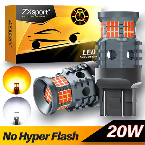 T20 7440 7440NA W21W WY21W LED Bulb Amber Yellow Canbus Error Free No Hyper Flash Blinker Lamp For T