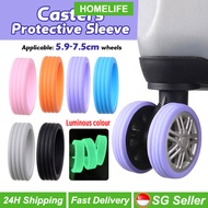 Anti-wear Luggage Wheels Protector Cover Elastic Silicone Trolley Box Caster Shoes Reduce Noise Chairs Suitcase Wheels